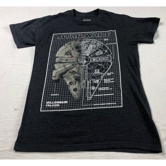 Star Wars Other - Star Wars Millenium Falcon T Shirt Mad Engine Size Small Blue Print Movies